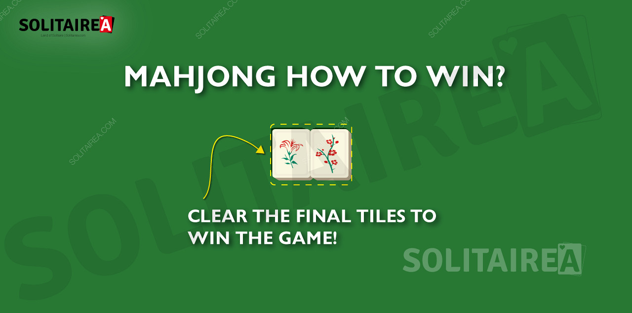 麻雀ゲームは、すべての牌がクリアされた時点で勝利となります