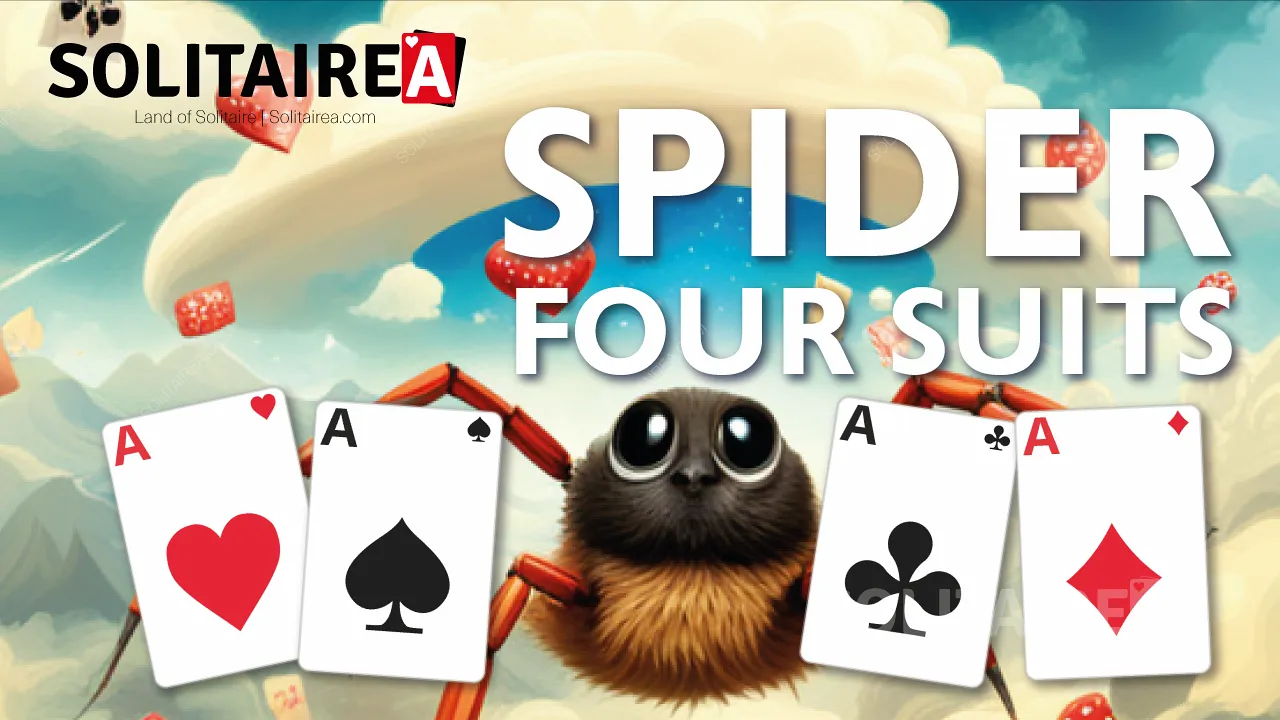 Spider Solitaire 4 Suitsで挑戦的なゲームプレイを楽しもう
